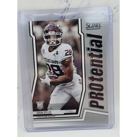 2022 Panini Score Protential Isaiah Spiller Rookie #P-IS LA Chargers Texas A&M - Picture 1 of 4